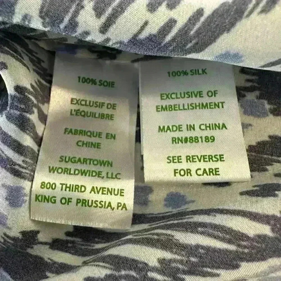 Lilly Pulitzer Oh My Cod Silk Renato Bead Dinner Tunic Top Shirt Blouse XS NWOT - Picture 9 of 9